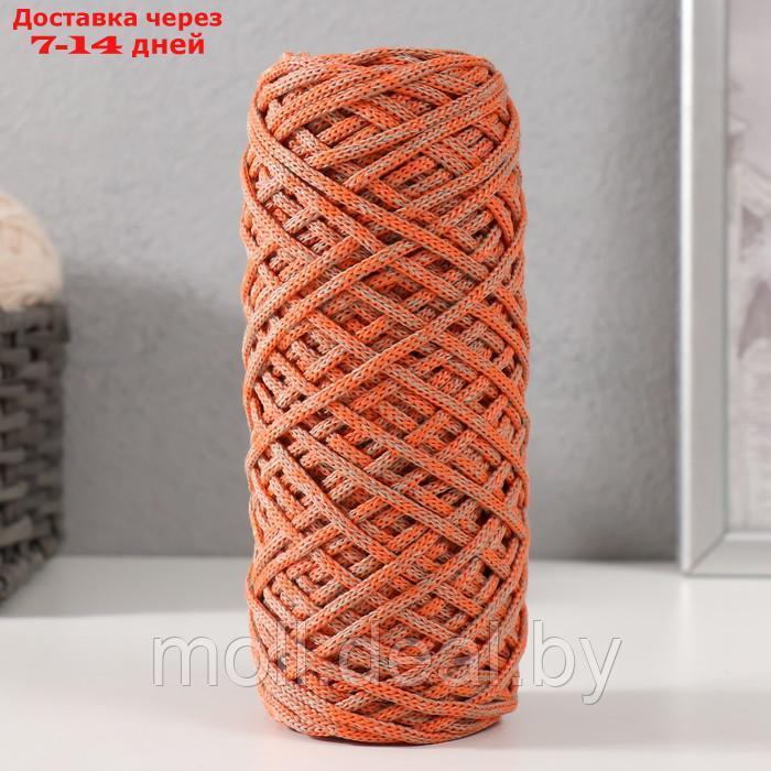 Шнур для вязания 35% хлопок,65% полипропилен 3 мм 85м/160±10 гр (Хаки/оранжевый) - фото 1 - id-p226888592