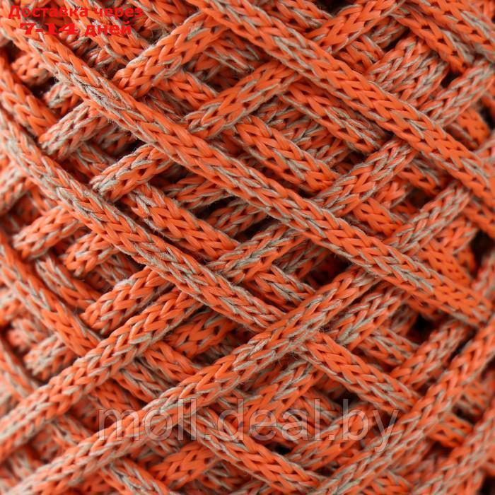 Шнур для вязания 35% хлопок,65% полипропилен 3 мм 85м/160±10 гр (Хаки/оранжевый) - фото 3 - id-p226888592