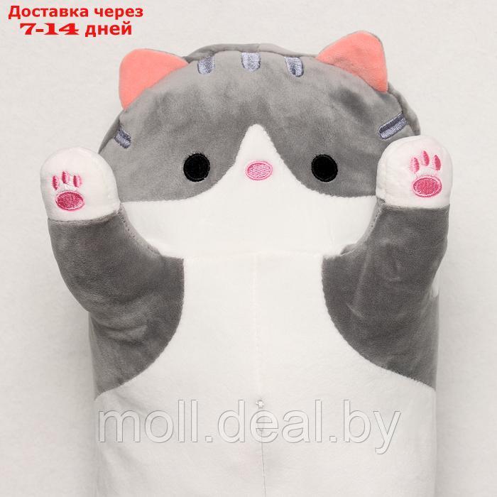 Мягкая игрушка "Котик" с пледом, 65 см, цвет серый - фото 2 - id-p227075899