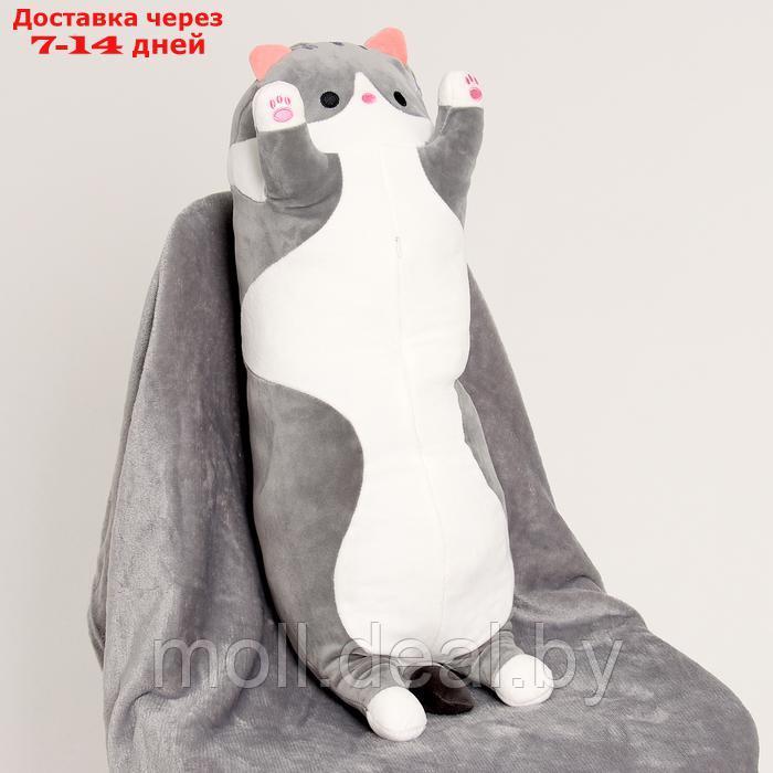 Мягкая игрушка "Котик" с пледом, 65 см, цвет серый - фото 5 - id-p227075899