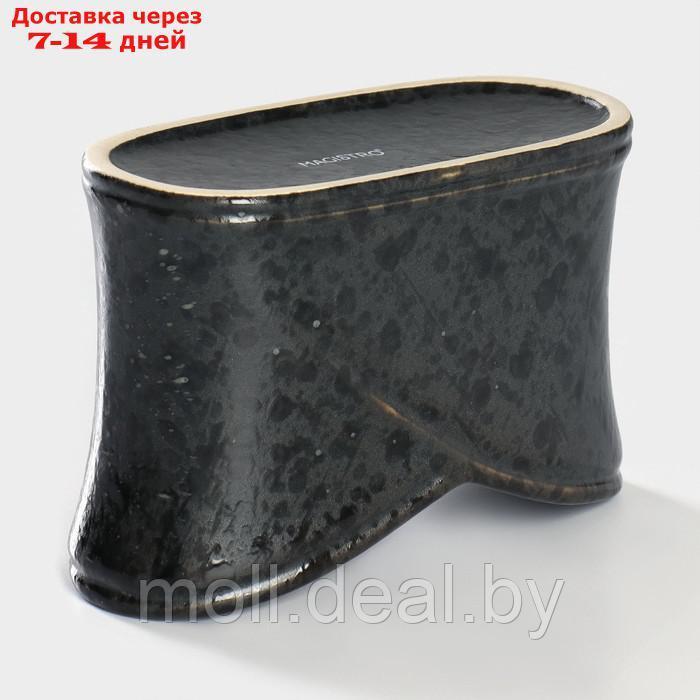 Салфетница фарфоровая Magistro "Ночной дождь", 12×5,7×8,2 см, цвет чёрный - фото 5 - id-p227076890