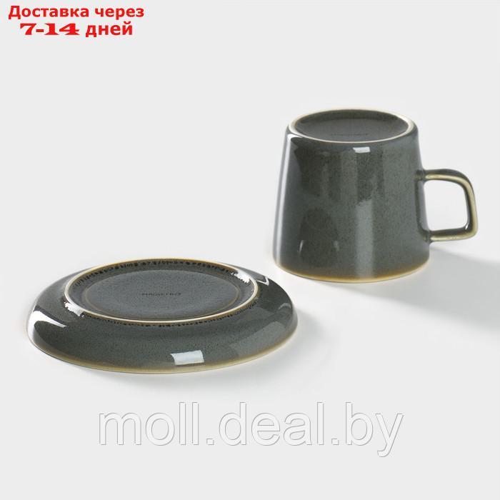 Чайная пара фарфоровая Magistro Fog, 2 предмета: чашка 250 мл, блюдце d=14 см - фото 4 - id-p227076891