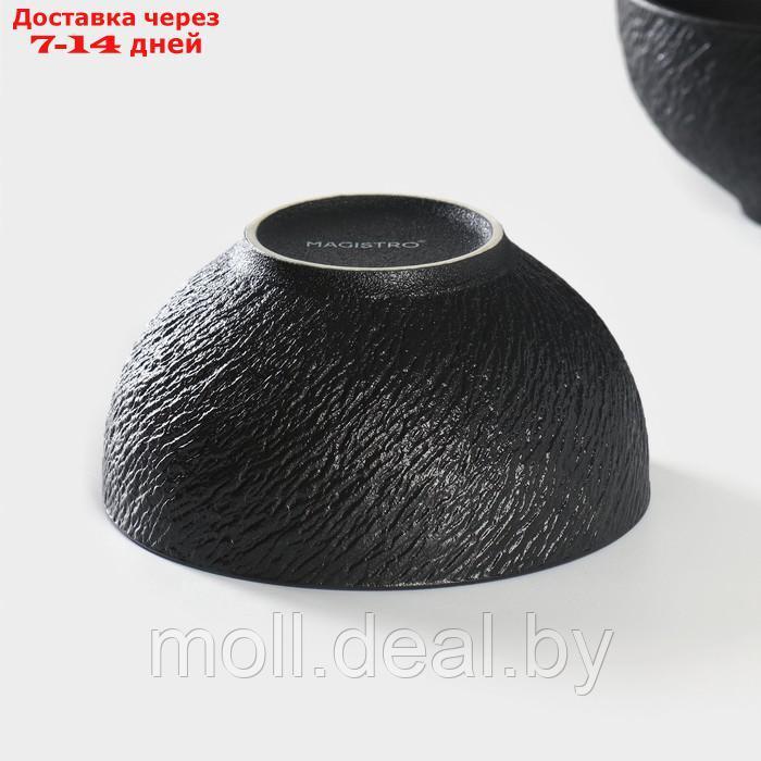 Набор салатников фарфоровых Magistro Lofty, 2 предмета: 600 мл, d=14 см, цвет черный - фото 4 - id-p227076893