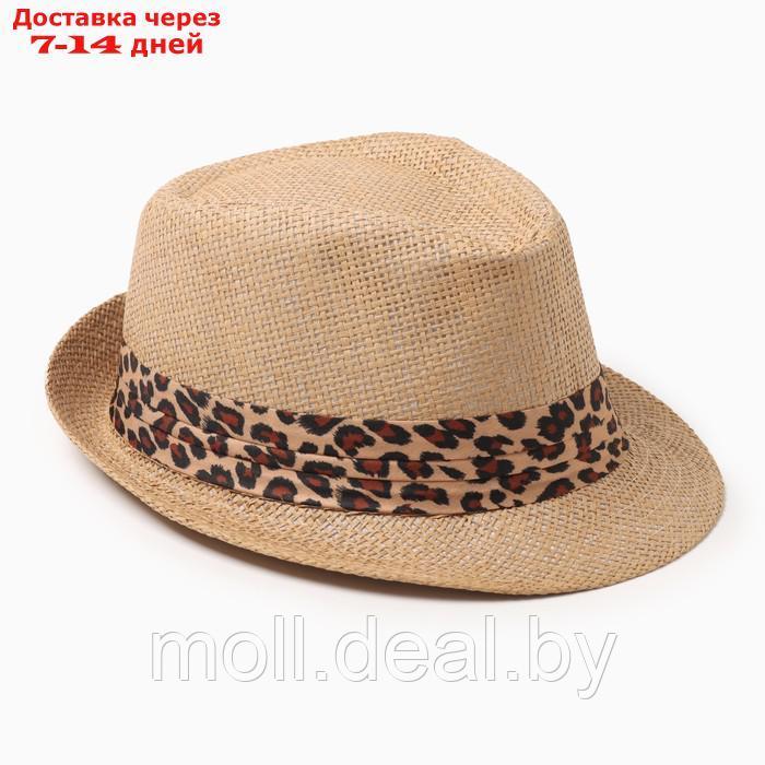 Шляпа женская MINAKU "Леопард", размер 56-58, цвет коричневый - фото 1 - id-p226886627