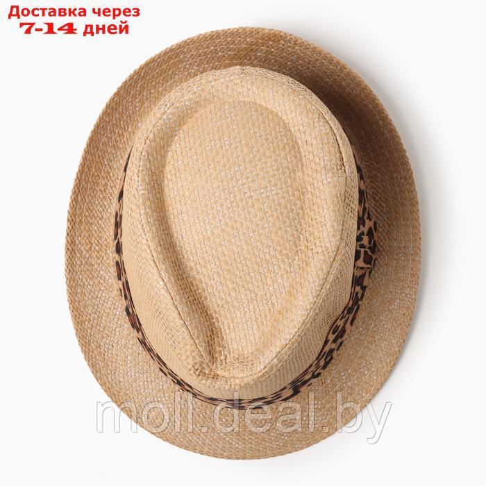 Шляпа женская MINAKU "Леопард", размер 56-58, цвет коричневый - фото 2 - id-p226886627