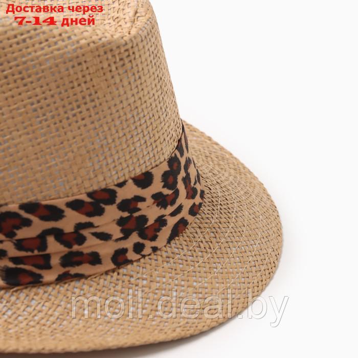 Шляпа женская MINAKU "Леопард", размер 56-58, цвет коричневый - фото 3 - id-p226886627