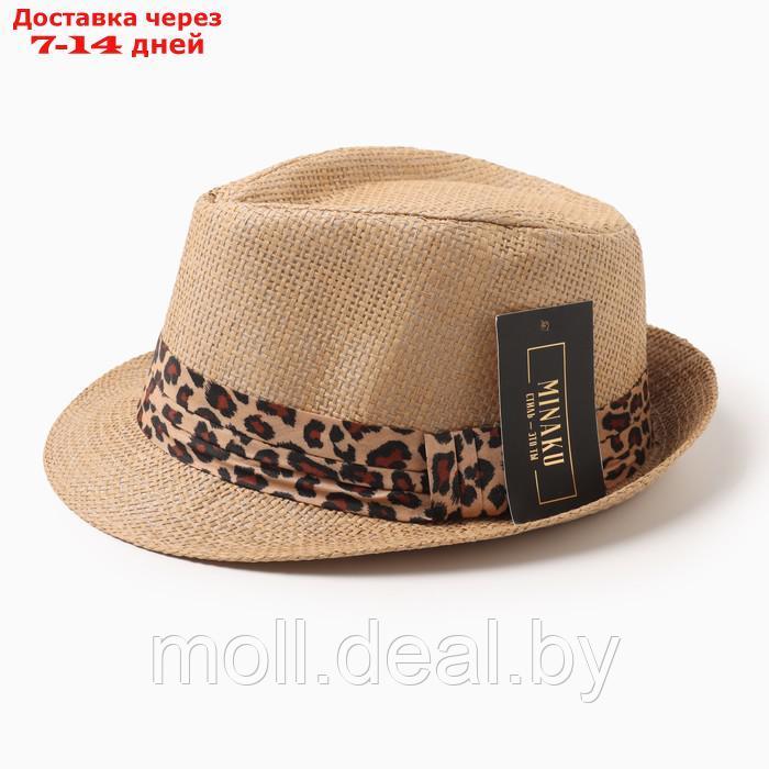 Шляпа женская MINAKU "Леопард", размер 56-58, цвет коричневый - фото 5 - id-p226886627
