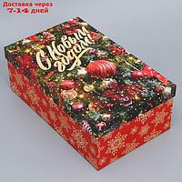 Коробка подарочная "Ёлочные игрушки", 32.5 × 20 × 12.5 см