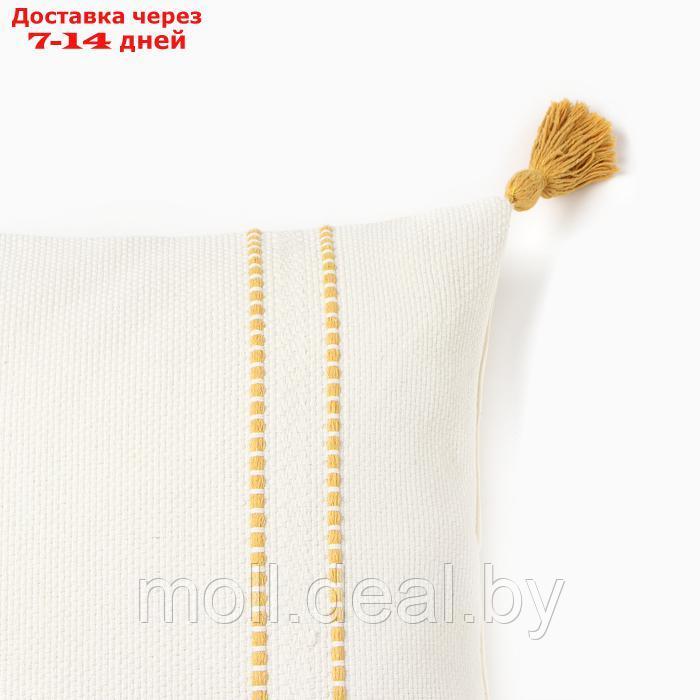 Чехол на подушку Этель сканди 45*45 см, цв. желтый, 100% хлопок - фото 2 - id-p227087800