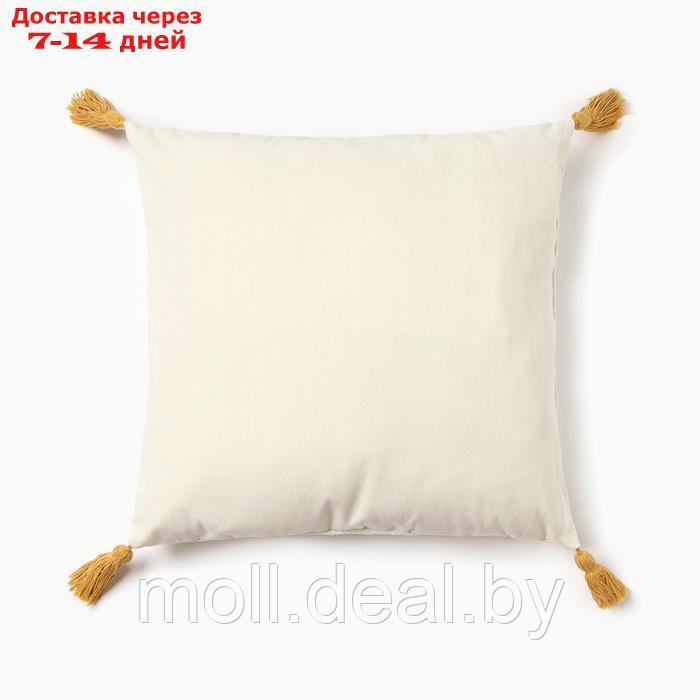 Чехол на подушку Этель сканди 45*45 см, цв. желтый, 100% хлопок - фото 3 - id-p227087800