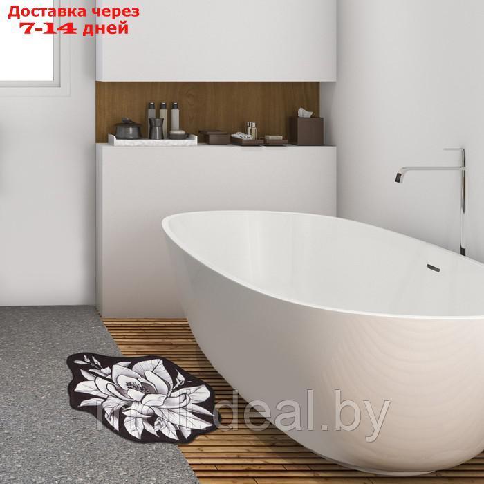 Коврик для ванной Этель Magnolia 53х63±2см см, 100% п/э, велюр - фото 1 - id-p227087804