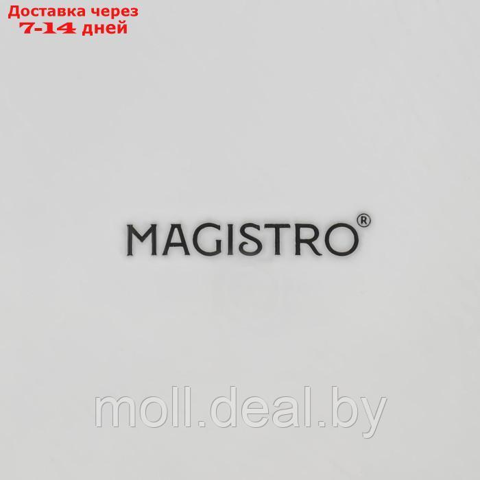 Блюдо для подачи Magistro "Бланш. Квадрат", 16×16 см, фарфор, цвет белый - фото 5 - id-p227111012