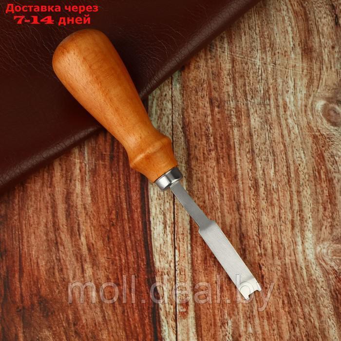Кромкорез французского типа для кожи 15,4 см отверстие 5,8мм ручка дерево АУ - фото 3 - id-p227095737