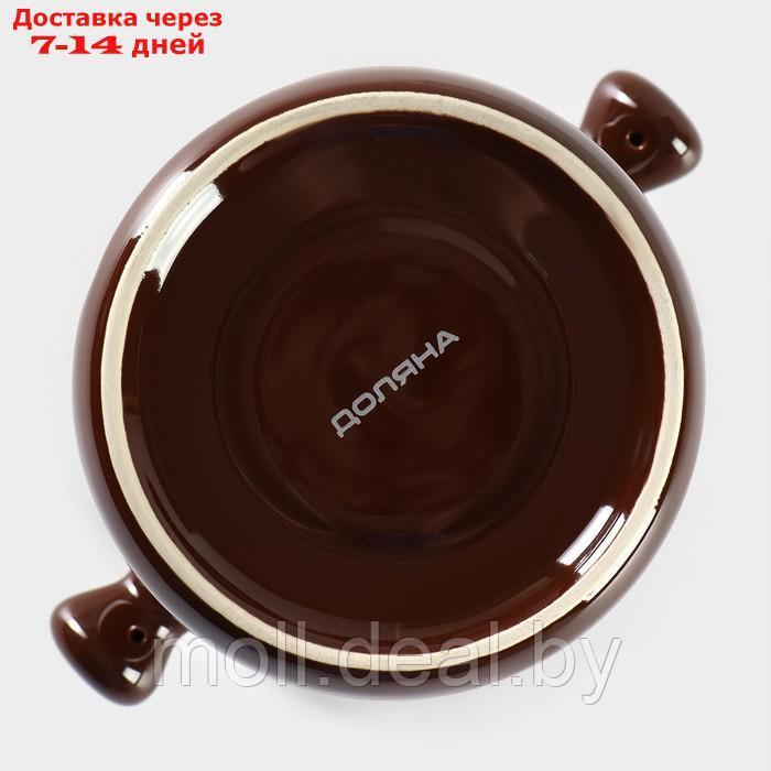 Набор керамический для фондю Доляна "Шоколадница", 4 шпажки, цвет коричневый - фото 4 - id-p227076903