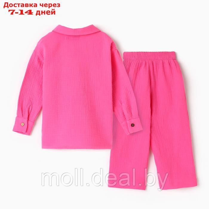 Костюм (рубашка и брюки) детский KAFTAN "Муслин", р.36 (134-140 см) розовый - фото 6 - id-p227083865