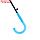 Зонт - трость полуавтоматический "Однотон", 8 спиц, R = 46 см, цвет голубой, фото 2