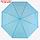 Зонт - трость полуавтоматический "Однотон", 8 спиц, R = 46 см, цвет голубой, фото 7