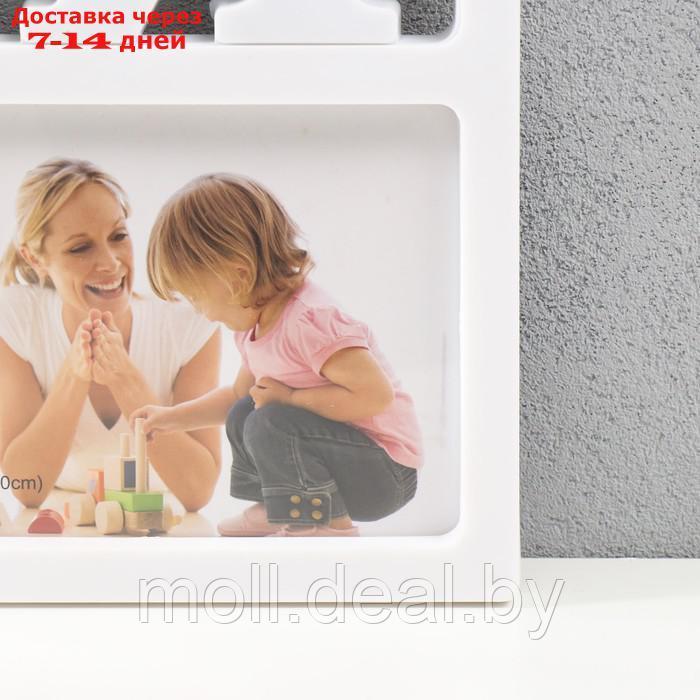 Мультирамка "Семья" на 6 фото, 10х15 см, пластик, цв. белый - фото 2 - id-p226887641
