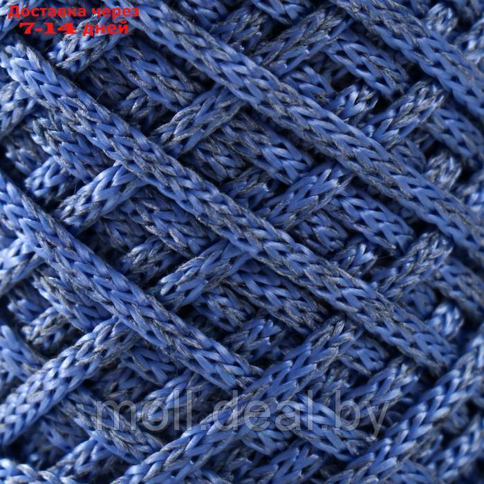 Шнур для вязания 35% хлопок,65% полипропилен 3 мм 85м/160±10 гр (Сине-серый/василёк) - фото 3 - id-p226888609