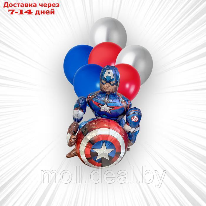 Набор шаров "Капитан Америка", латекс, фольга, 7 шт. - фото 1 - id-p227075924