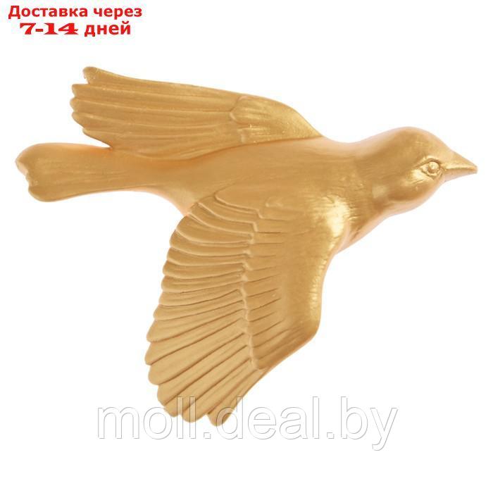 Декор настенный, гипсовое панно "Птицы" 3 шт, золотые - фото 3 - id-p227079915