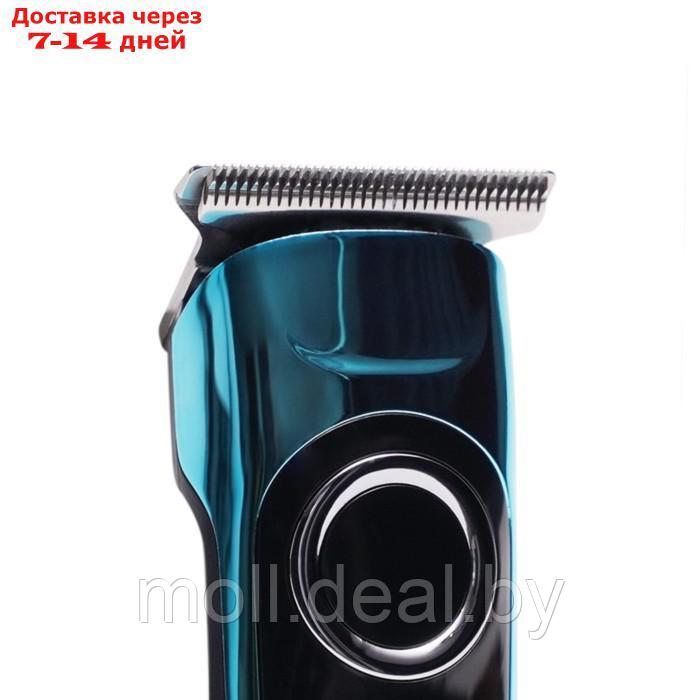 Машинка для стрижки Galaxy LINE GL 4169, 3 Вт, 1/2/3 мм, нерж.сталь, 220 В, чёрно-голубая - фото 2 - id-p227091825