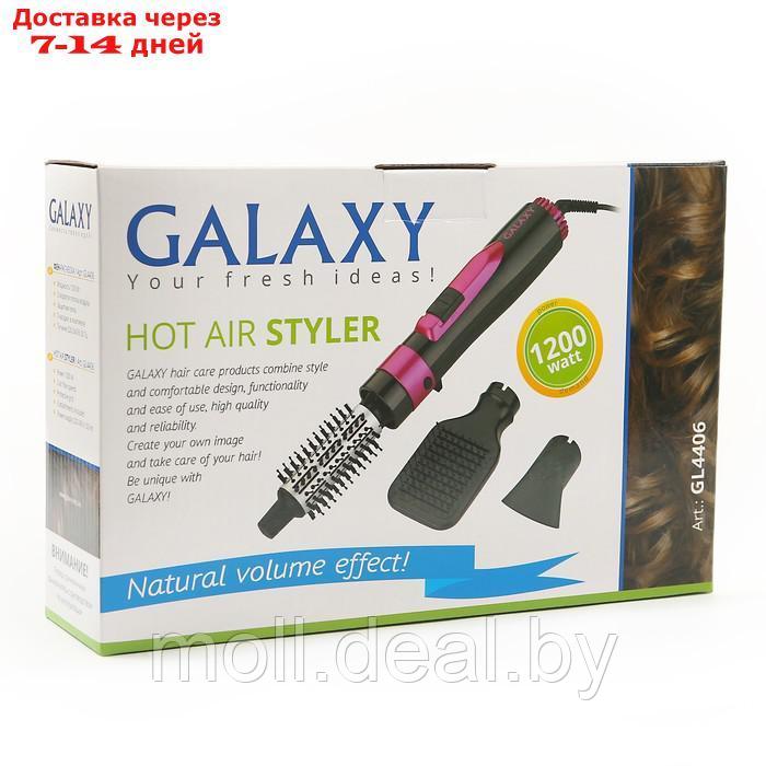 Фен-расческа Galaxy GL 4406, 1200 Вт, 2 скорости, 3 насадки, защитная сетка - фото 5 - id-p227091830