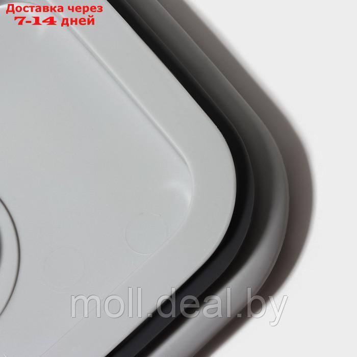 Ланч-бокс с вакуумным клапаном Доляна, 1,45 л, 19,5×14×10,5 см, цвет серый - фото 5 - id-p227076917