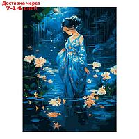 Картина по номерам "Цветение лотоса", на картоне 28,5 × 38 см