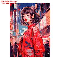 Картина по номерам "Девушка в Токио", холст на подрамнике 30 × 40 см