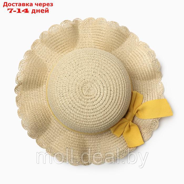 Шляпа для девочки с бантом MINAKU, р-р 52, цв.светло-коричневый - фото 2 - id-p227085863