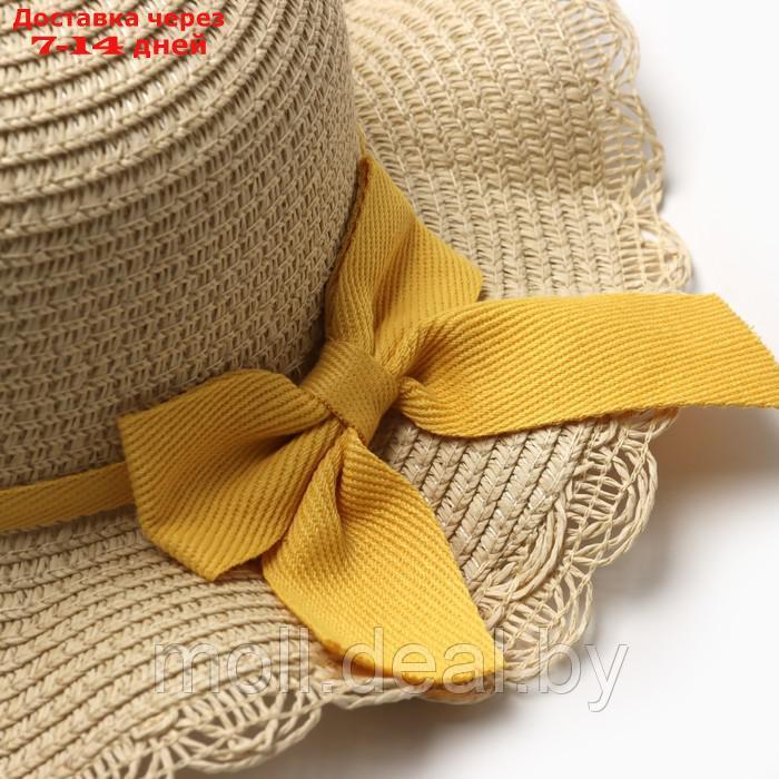 Шляпа для девочки с бантом MINAKU, р-р 52, цв.светло-коричневый - фото 4 - id-p227085863