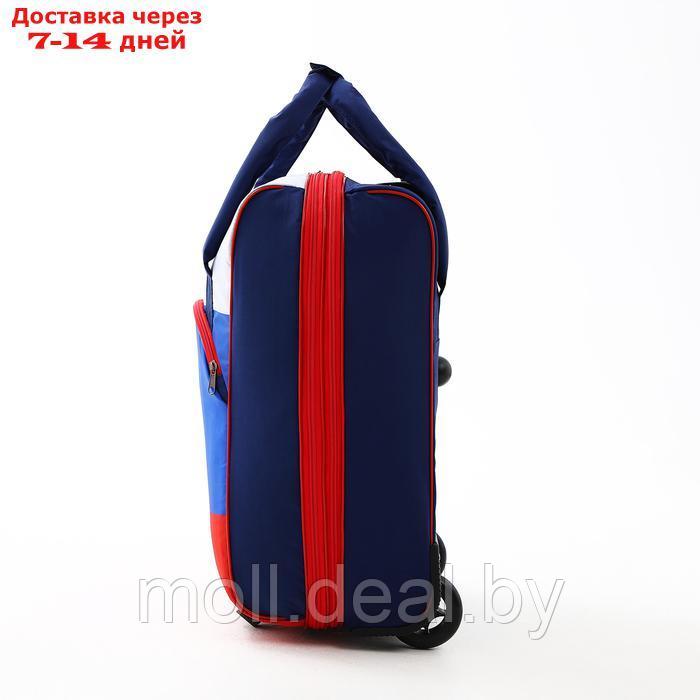 Чемодан на молнии, дорожная сумка, набор 2 в 1, цвет синий/триколор - фото 6 - id-p227089801