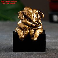 Фигура "Пара слоников" золото