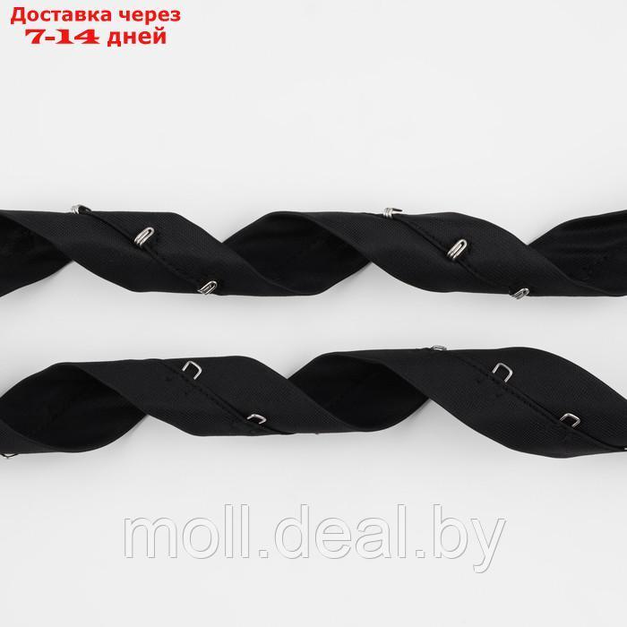 Тесьма с крючками, 27 мм × 45 ± 1 м, цвет чёрный - фото 3 - id-p227090836