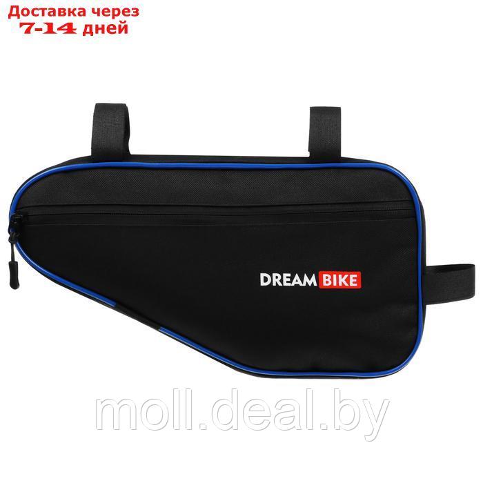 Велосумка Dream Bike под раму, 32х16х5, цвет чёрный/синий - фото 4 - id-p226890595