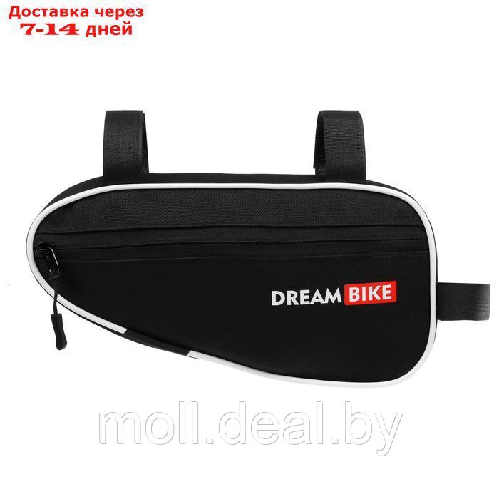 Велосумка Dream Bike под раму, 26х13.5х5, цвет чёрный/белый - фото 4 - id-p226890596