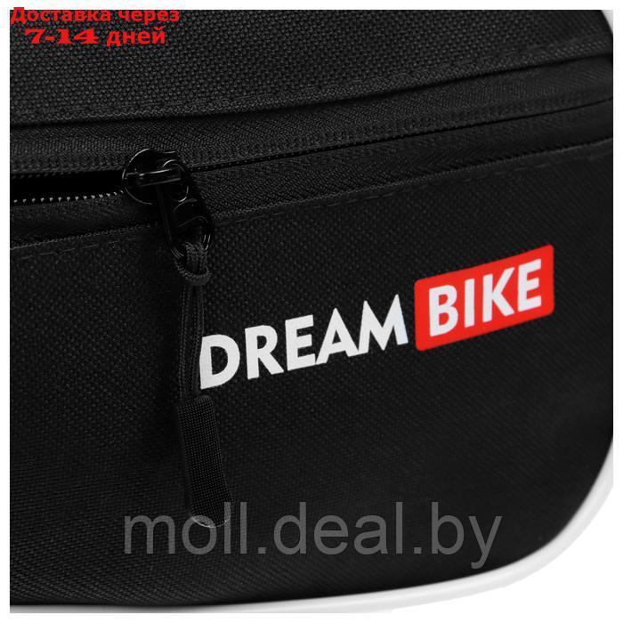 Велосумка Dream Bike под раму, 26х13.5х5, цвет чёрный/белый - фото 5 - id-p226890596