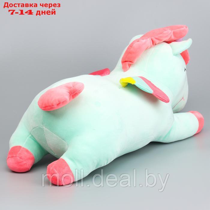 Мягкая игрушка "Единорог" с пледом, 50 см, цвет зелёный - фото 4 - id-p227075935