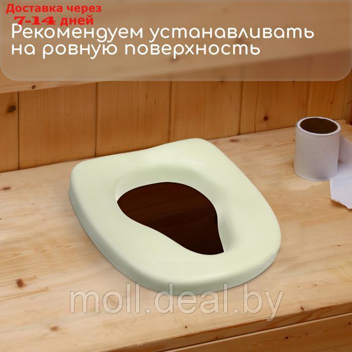 Сиденье для уличного туалета, 41 × 35 × 4,5 см, анатомической формы, с фиксатором - фото 5 - id-p227074950