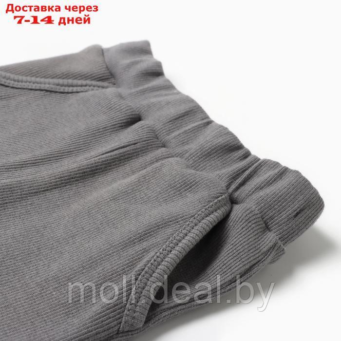 Комплект детский (футболка/штанишки), цвет серый, рост 68-74 (6-9 мес ) - фото 4 - id-p227084894