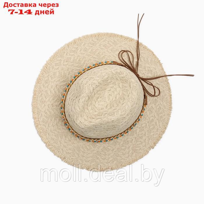 Шляпа женская летняя MINAKU цв.бежевый, размер 56-58 - фото 2 - id-p227111119