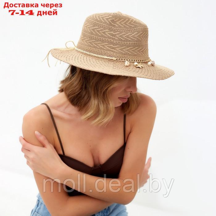 Шляпа женская летняя MINAKU цв.бежевый, размер 56-58 - фото 8 - id-p227111123
