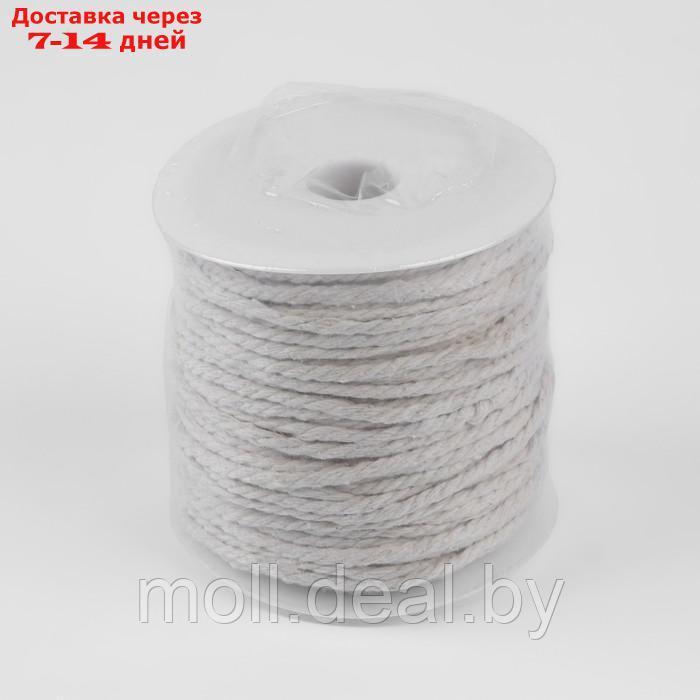 Шпагат для плетения, хлопчатобумажный, d = 4 мм, 50 м, цвет белый - фото 3 - id-p226888634