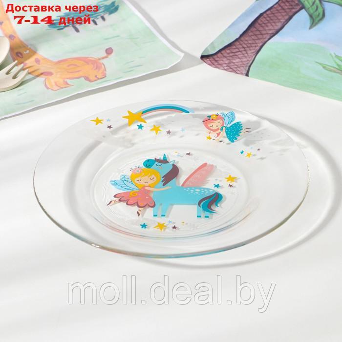 Набор детской посуды "Принцессы", стеклянный, 3 предмета - фото 3 - id-p227102779
