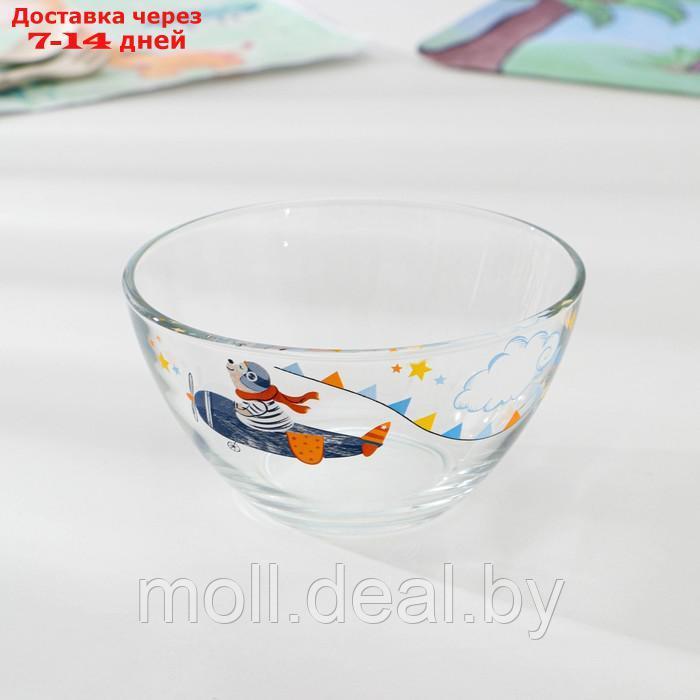 Набор детской посуды "Авиаторы", стеклянный, 3 предмета - фото 5 - id-p227102780