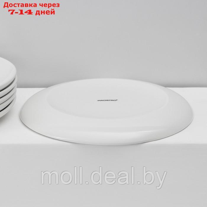 Набор тарелок фарфоровых десертных Magistro Mien, 6 предметов: d=16,5 см, цвет белый - фото 4 - id-p226885745