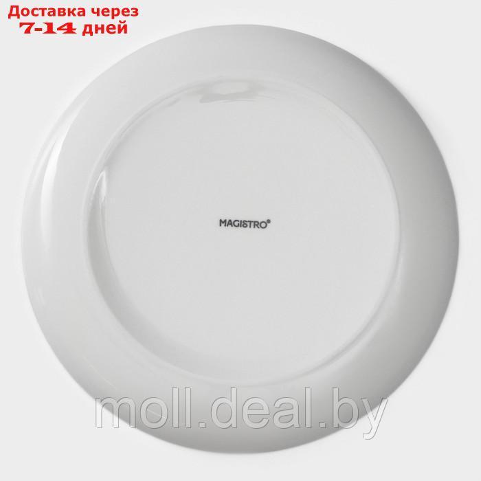 Набор тарелок фарфоровых десертных Magistro Mien, 6 предметов: d=16,5 см, цвет белый - фото 5 - id-p226885745