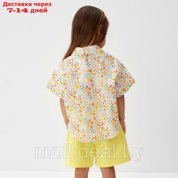 Костюм для девочки (рубашка и шорты) KAFTAN, р.34 (122-128), желтый - фото 4 - id-p227082910