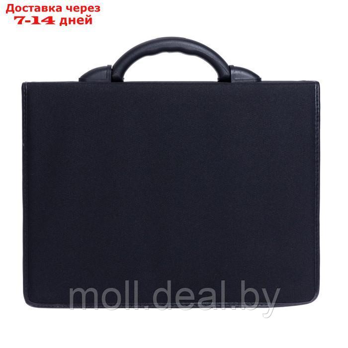 Портфель деловой ткань 380 х 290 х 100 мм, "Волосова", чёрный - фото 3 - id-p227111132